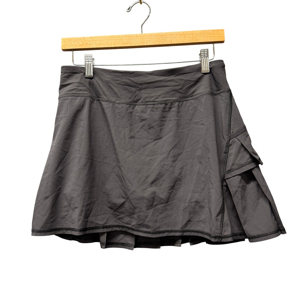 Lululemon Skort Womens 6 Pace Setter Black Athletic Tiered Activewear